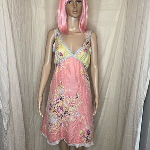 Johnny Was sleeveless silk midi summer dress floral szSm